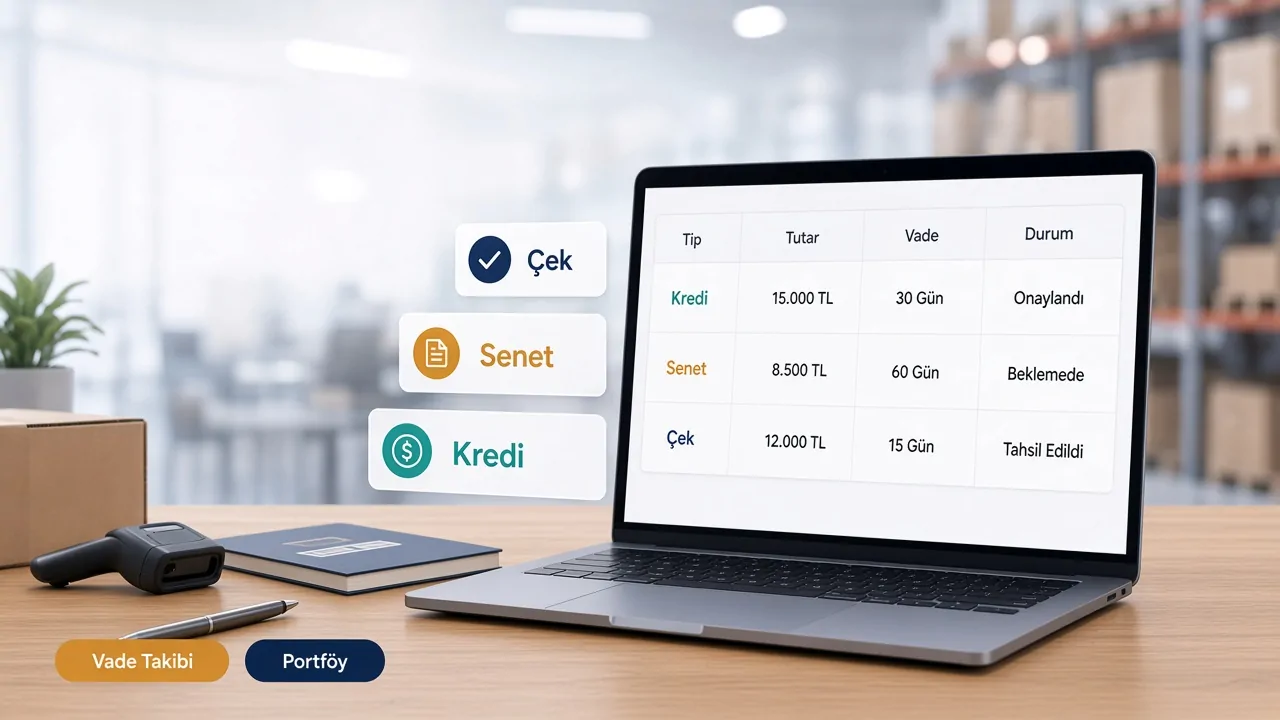 Çek, senet ve kredi takip modülü Çek, senet ve kredi takip modülü